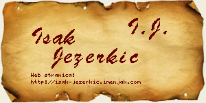 Isak Jezerkić vizit kartica